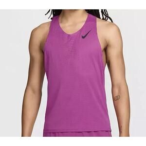 Nike Aeroswift Dri-Fit ADV Running Singlet Hot Fuchsia FN4231-518 Mens Sz Large